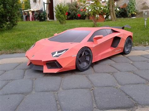 Papercraft Car Lamborghini Aventador Template Download