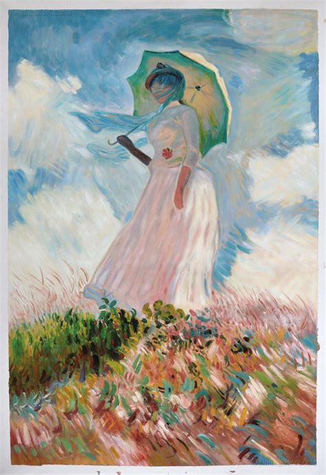 Woman With A Parasol Facing Left Claude Monet Paintings Monet Arte