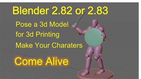 Blender 282 How To Pose And 3d Print Your Transformed And Rigged 3d