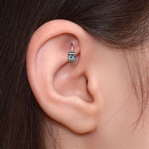 Rook Piercing Jewelry Surgical Steel Tragus Hoop Earring Etsy
