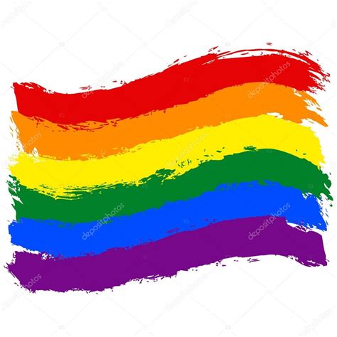 brushstroke rainbow flag lgbt movement — stock vector © ifeelgood 155450018