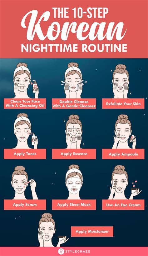 Complete 10 Step Korean Skin Care Routine For Morning And Night Night