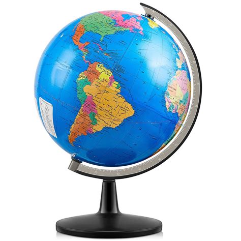 World Globe With Stand Kids 13 Inch Globes Of The World Desk Classroom