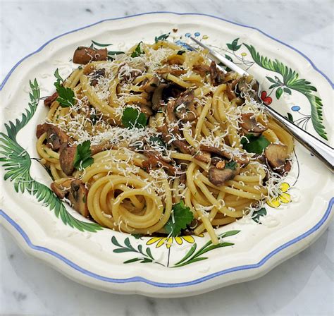 Cook polenta as per instructions. Porcini and chestnut mushroom pasta