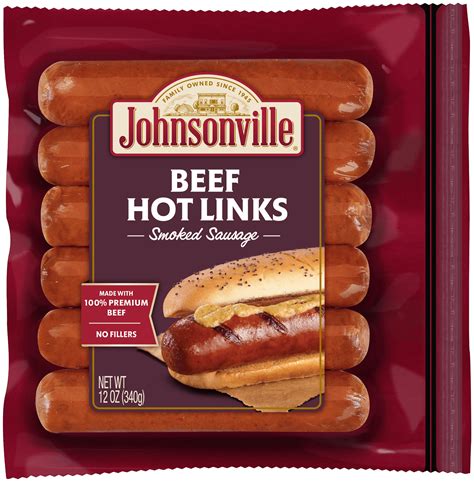 Johnsonville Hot Smoked Beef Links 12 Oz Home And Garden