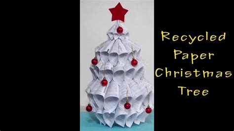 Recycled Paper Christmas Tree Diy Youtube