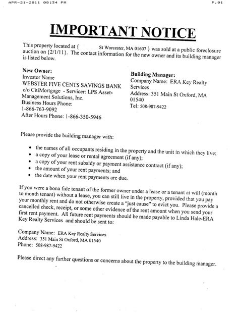 Report sample_notice to explain tagalog. Foreclosure Letter Template