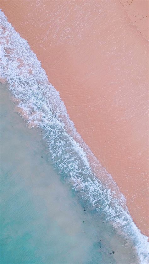 Download 1080x1920 Wallpaper Nature Soft Sea Waves Aerial View