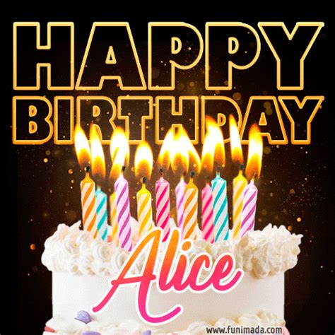 Alice Animated Happy Birthday Cake  Image For Whatsapp