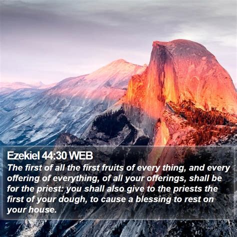 Ezekiel 4430 Web The First Of All The First Fruits Of Every Thing