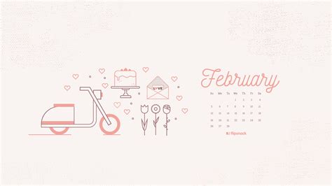 Freebie February 2017 Wallpaper Calendar Desktop Back