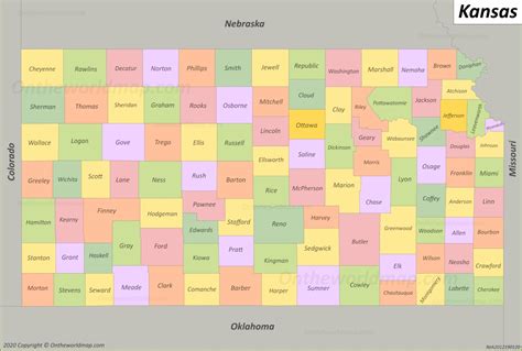Interactive Map Of Kansas Clickable Counties Cities Vrogue Co