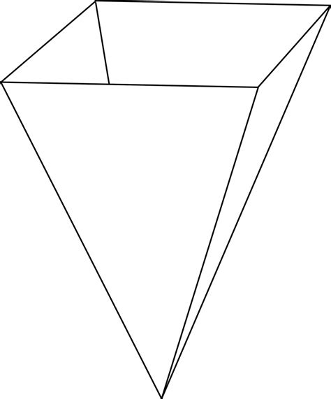 To change the color, we'll click on the appropriate pane (the particular flat surface that we want to change). Inverted Rectangular Pyramid | ClipArt ETC