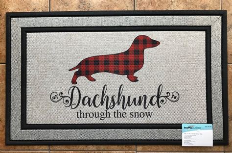 Dachshund Through The Snow Doormat Design Sublimation Png Etsy