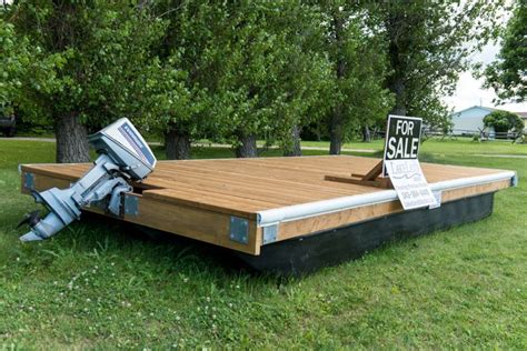 You start of by cutting the barrel in two, making. motorized dock float (With images) | Floating boat docks, Diy boat, Pontoon boat furniture
