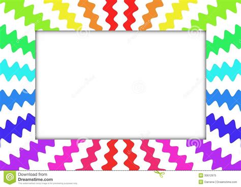 Zig Zag Rainbow Frame Stock Illustration Illustration Of Graphic