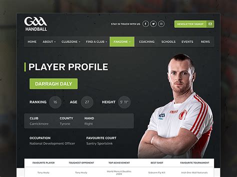 Gaa Handball Player Profiles By Web Together On Dribbble