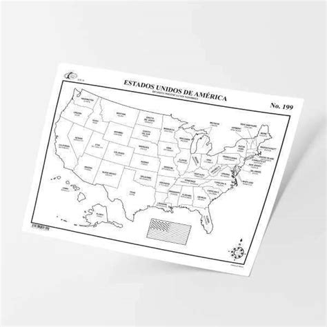 mapa de estados unidos de américa con división política y nombres the simian