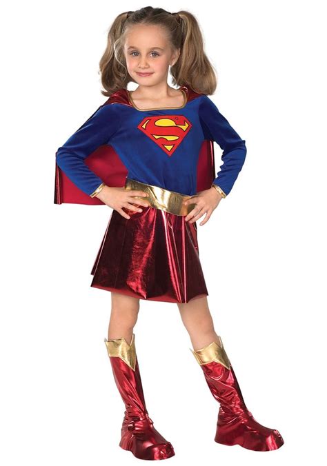 Childrens Supergirl Costume Girls Super Girl Halloween Costumes In