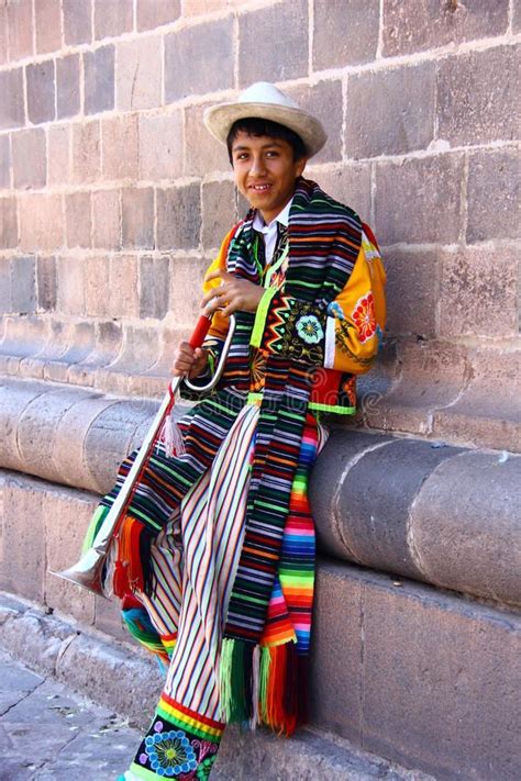 Peruvian Teenage In Traditional Clothing Stock Image Traditional Outfits Peruvian Clothing