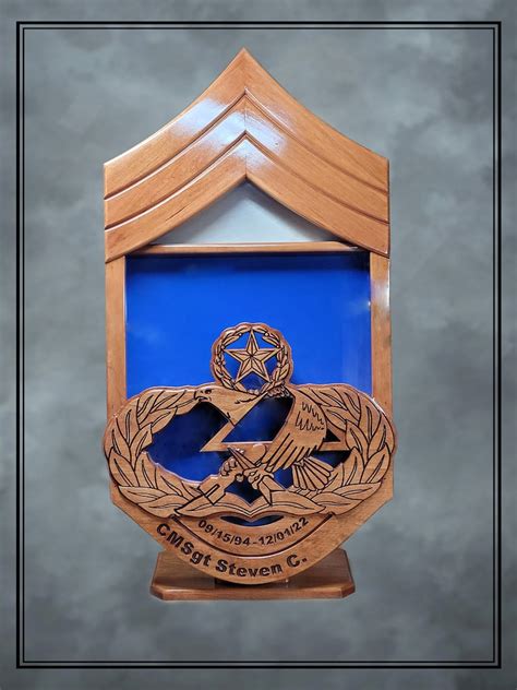 Handcrafted Air Force Skill Level Badge Shadow Box Air Force Etsy