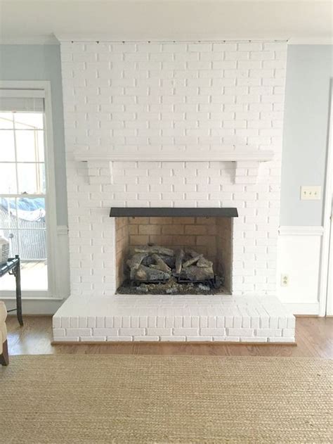 35 Classy Painted Brick Fireplaces Ideas To Try This Month White