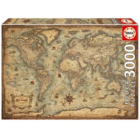 Puzzle Educa Weltkarte 3000 Teile Kubekingsde
