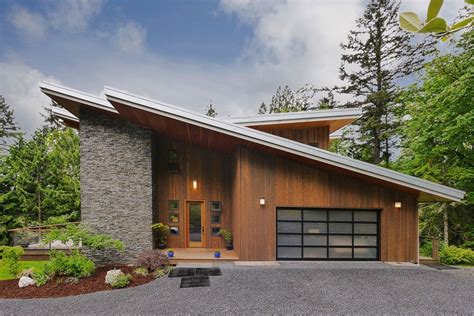 45 Best Stylish Modern Shed Roof Homes Amazing Design Fachadas De