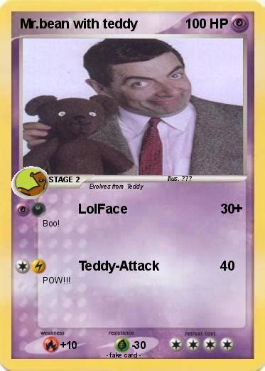 Pokémon Mr Bean With Teddy Lolface My Pokemon Card