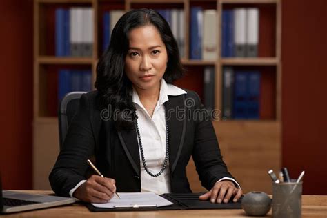 Indonesian Female Lawyer Portrait Of Indonesian Female Lawyer At Her