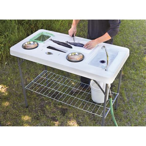 Guide Gear Deluxe Fish Game Processing Table With Faucet And
