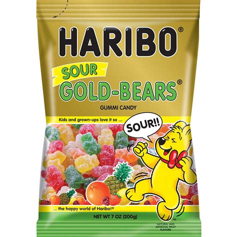 Haribo Gold Bears Sour Original Gummi Candies 7 Oz Gold Bears Haribo