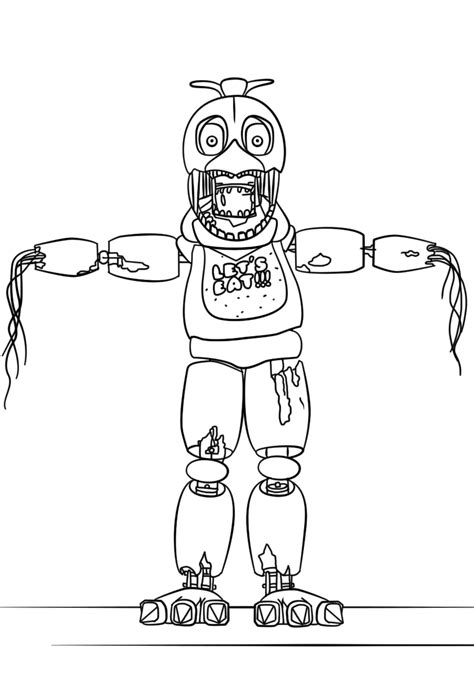 Chica Five Nights At Freddys Free Colouring Pages
