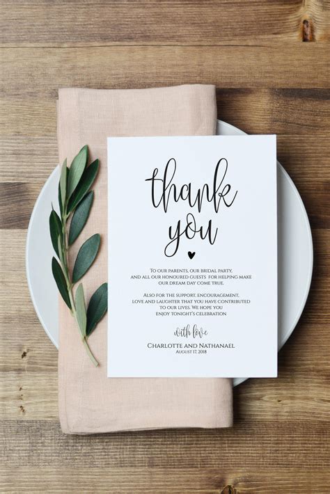 Printable Wedding Thank You Cards Once Your Wedding Thank You Card Is Just Right You Can Have