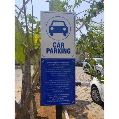 Rectangular Bluewhite Retro Reflective Parking Sign Board For Ad