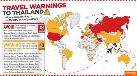 Infographic Travel Warnings To Thailand Prachatai English