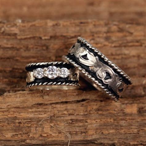 Silver Western Wedding Rings