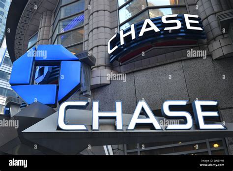 Chase Bank Signage In Times Square On August 8 2022 In New York Stock
