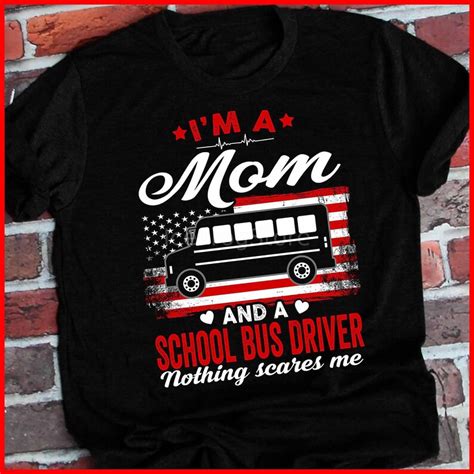 Proud School Bus Driver Mom Shirt For Women School Bus Driver Etsy
