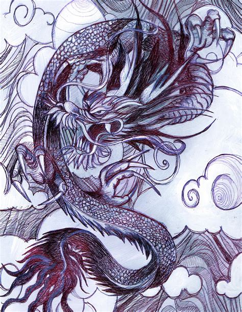 Dangerous Dragon Drawing By Stephen Humphries Pixels