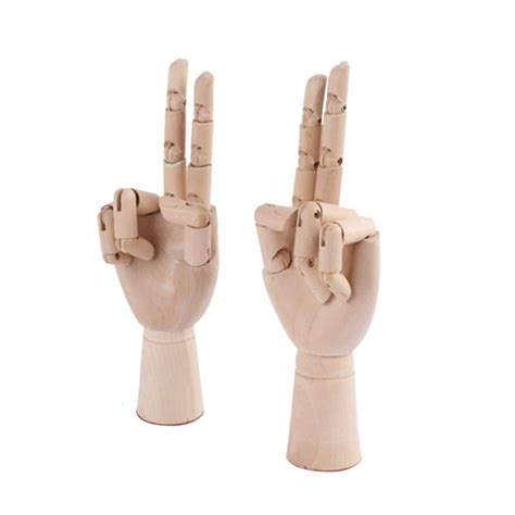 Tall Wooden Movable Articulated Hand Model Wooden Mannequin Hand