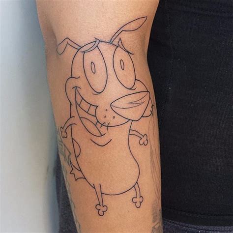 Discover More Than 70 Outline Courage The Cowardly Dog Tattoo In