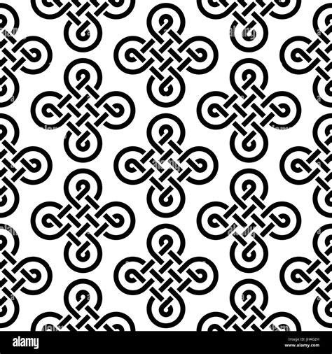 Celtic Irish Knots Seamless Pattern Vector Background Traditional