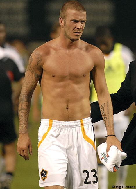 Bare It Like Beckham David Loses His Shirt And The Match Daily