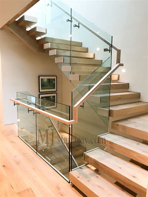 Standoffs Glass Railing System Contemporary Staircase San