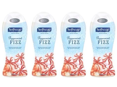 4 softsoap body wash peppermint fizz limited edition xmas holiday 15 fl