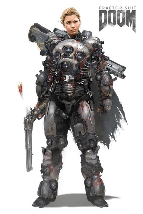 Artstation Female Praetor Suit Josh Norman Armor Cyberpunk