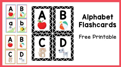 Alphabet Flashcards Free Printable The Teaching Aunt Alphabet