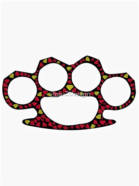 Brass Knuckleknuckle Duster Second Version Sticker For Sale By
