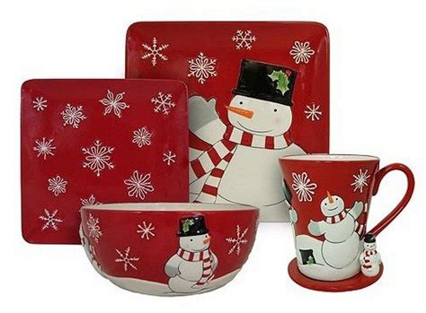 Snowman Christmas Dinnerware Sets Christmas Dish Sets Holiday